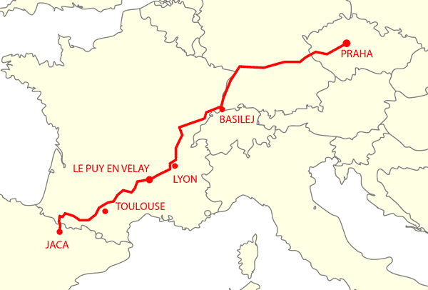Mapa pouti ke sv. Dobroslavě 2026